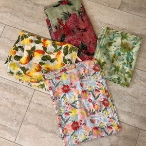 Lovely Set of Four Light-weight Sheer Scarves!